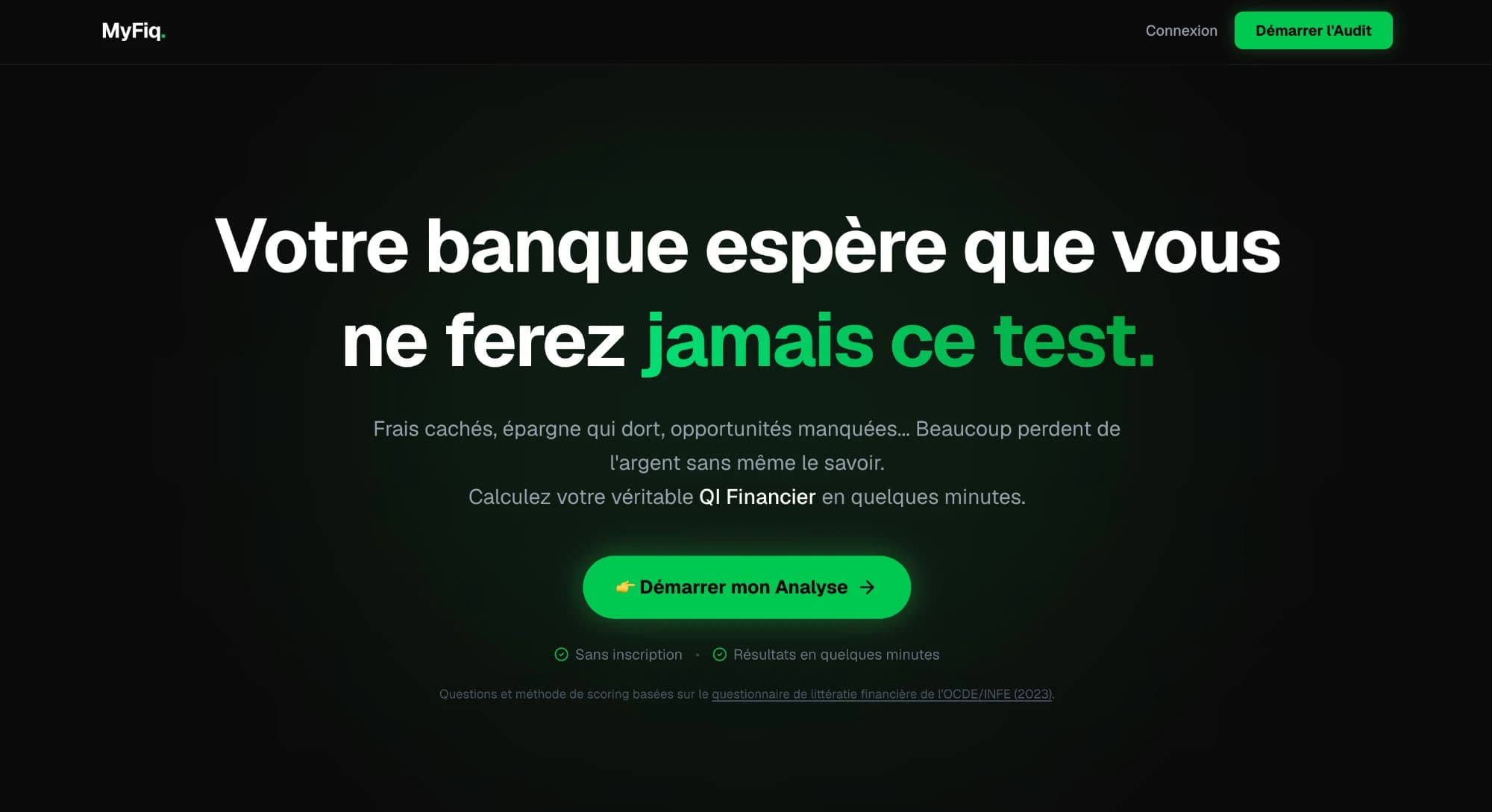 Page d'accueil de myFiq